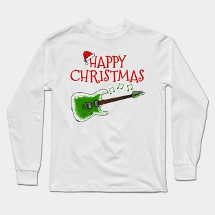 Christmas Electric Guitar Teacher Guitarist Xmas 2022 Long Sleeve T-Shirt